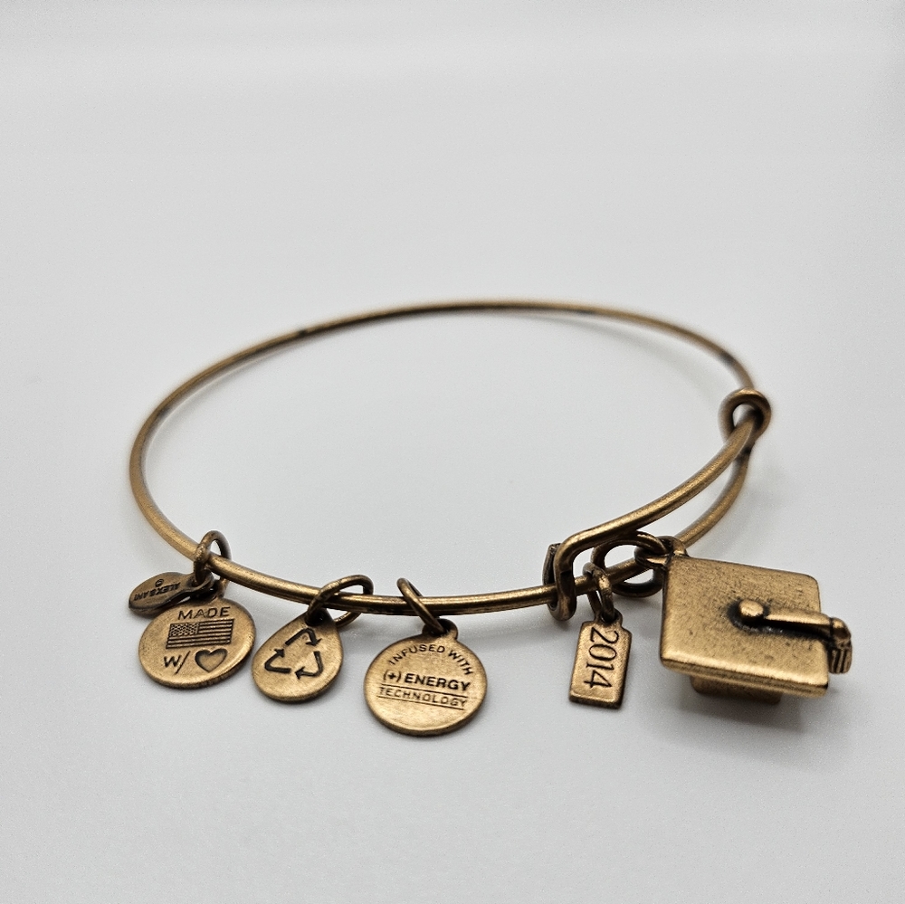 Alex and ani gold graduation cap bracelet